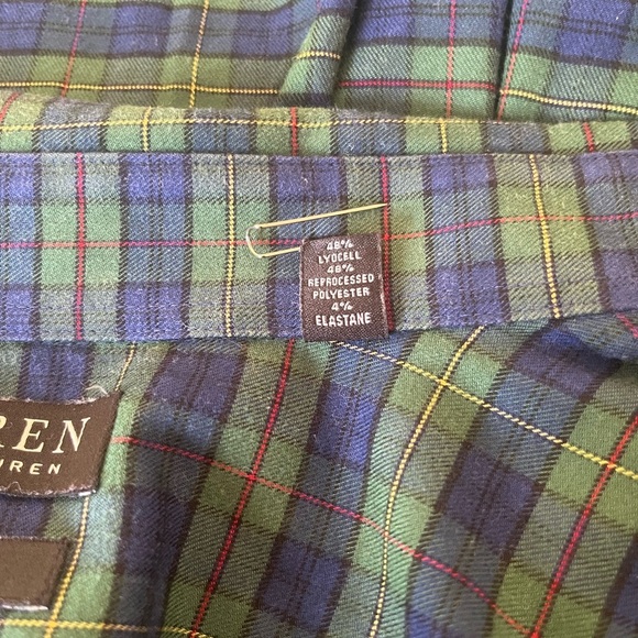 Ralph Lauren Green and Blue Plaid Casual Shirt sku 017 - Picture 7 of 7